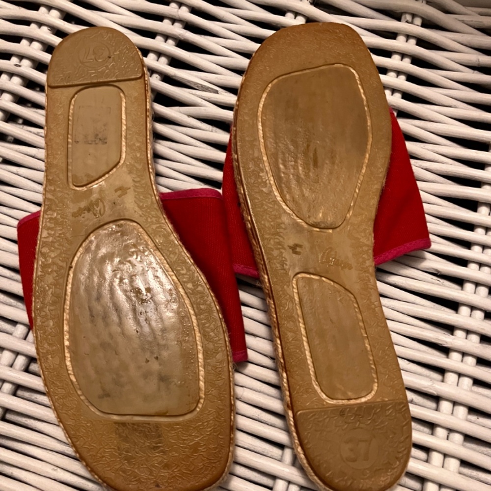 Anya Hindmarch pink espadrille slides - Picture 4 of 5